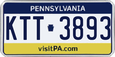 PA license plate KTT3893