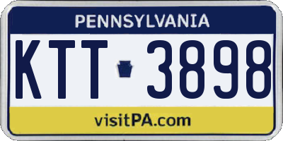 PA license plate KTT3898