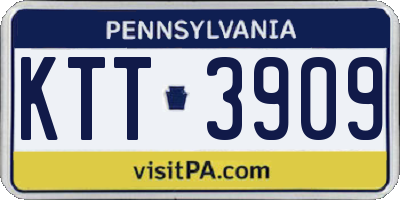 PA license plate KTT3909