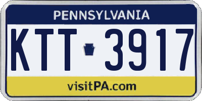 PA license plate KTT3917