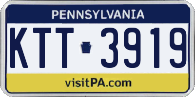 PA license plate KTT3919