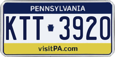 PA license plate KTT3920