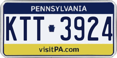 PA license plate KTT3924