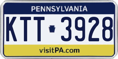 PA license plate KTT3928