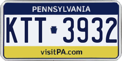 PA license plate KTT3932