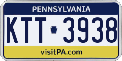 PA license plate KTT3938
