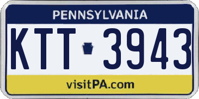 PA license plate KTT3943