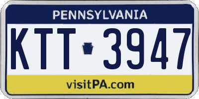 PA license plate KTT3947