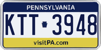 PA license plate KTT3948