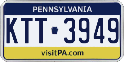 PA license plate KTT3949