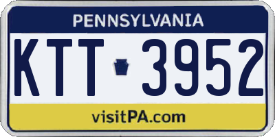 PA license plate KTT3952