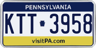 PA license plate KTT3958