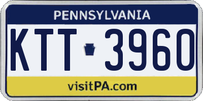 PA license plate KTT3960