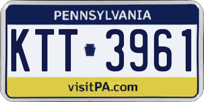 PA license plate KTT3961