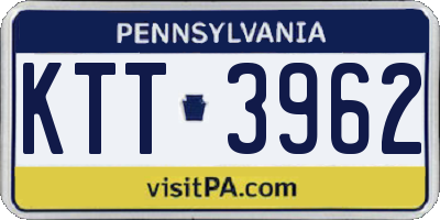 PA license plate KTT3962