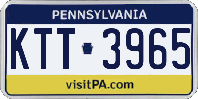 PA license plate KTT3965
