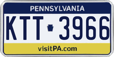 PA license plate KTT3966