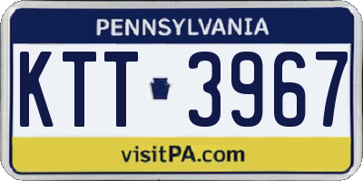 PA license plate KTT3967