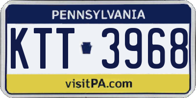 PA license plate KTT3968