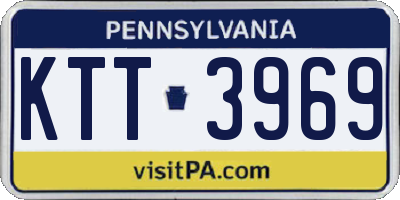 PA license plate KTT3969