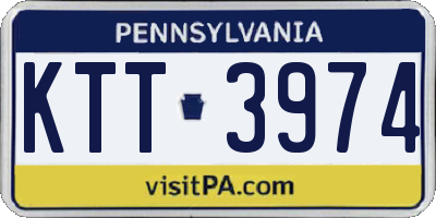 PA license plate KTT3974