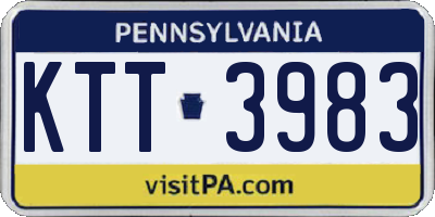 PA license plate KTT3983