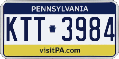 PA license plate KTT3984