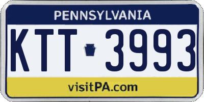 PA license plate KTT3993