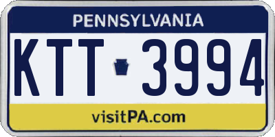 PA license plate KTT3994