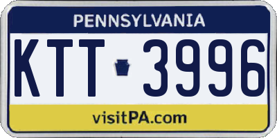 PA license plate KTT3996