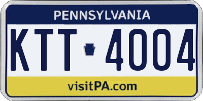 PA license plate KTT4004