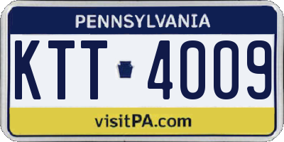 PA license plate KTT4009