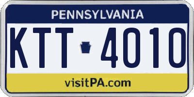 PA license plate KTT4010
