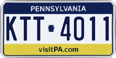 PA license plate KTT4011