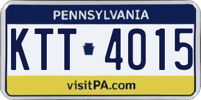 PA license plate KTT4015