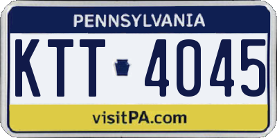 PA license plate KTT4045