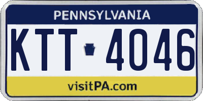 PA license plate KTT4046