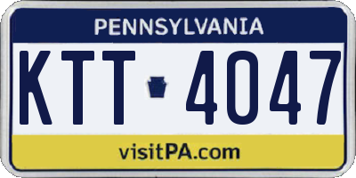 PA license plate KTT4047