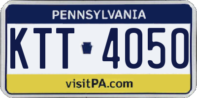 PA license plate KTT4050