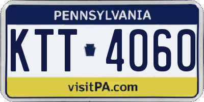 PA license plate KTT4060