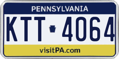 PA license plate KTT4064