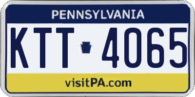 PA license plate KTT4065