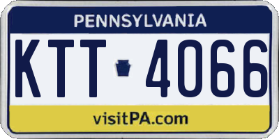PA license plate KTT4066