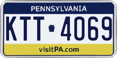 PA license plate KTT4069