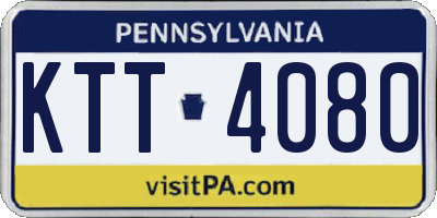 PA license plate KTT4080