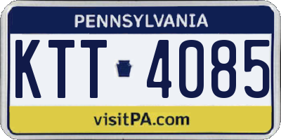 PA license plate KTT4085