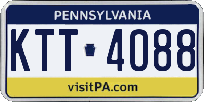 PA license plate KTT4088