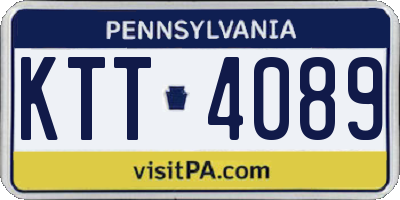 PA license plate KTT4089