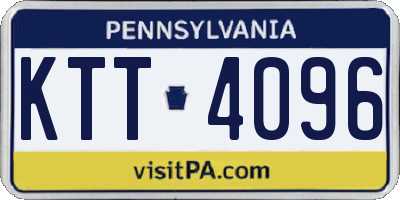 PA license plate KTT4096