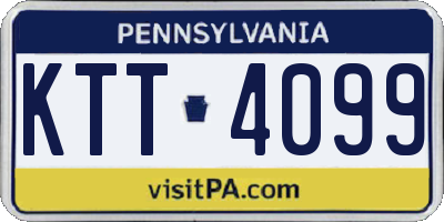 PA license plate KTT4099